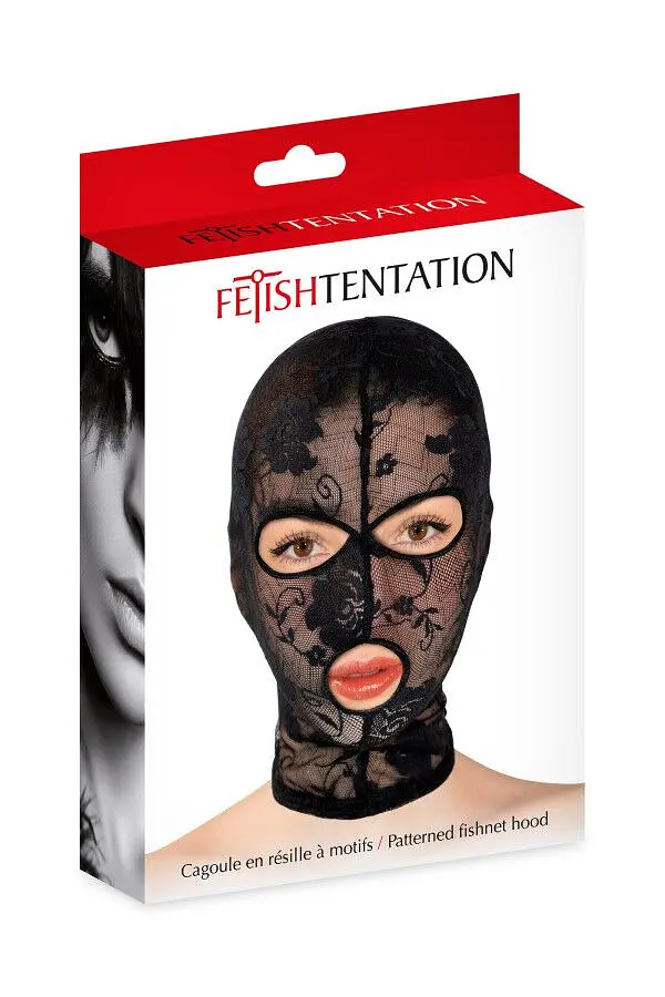 Капюшон Fetish Tentation Patterned Fishnet Hood, ажурна сітка - фото 2