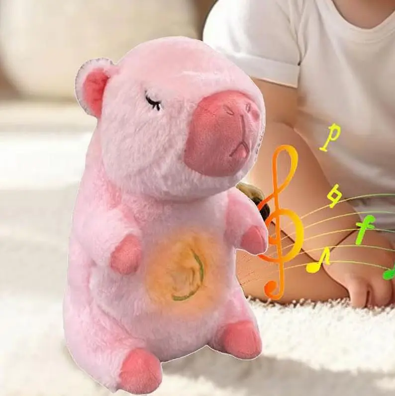 Білий Інтерактивна дихаюча Капібара Snuggle Pulse CapyBuddy 30 см м'яка плюшева іграшка - фото 8