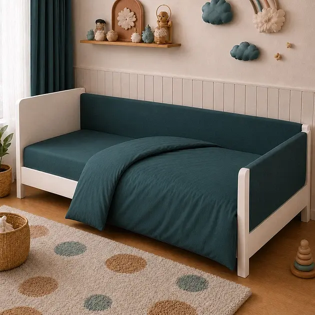 Дитяча постільна білизна LITTLE KIDS Poplin Line Emerald (2200012786383) - фото 4