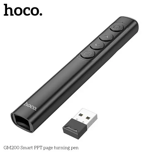 Лазерний пульт HOCO GM200 Smart PPT page turning pen чорний - фото 6