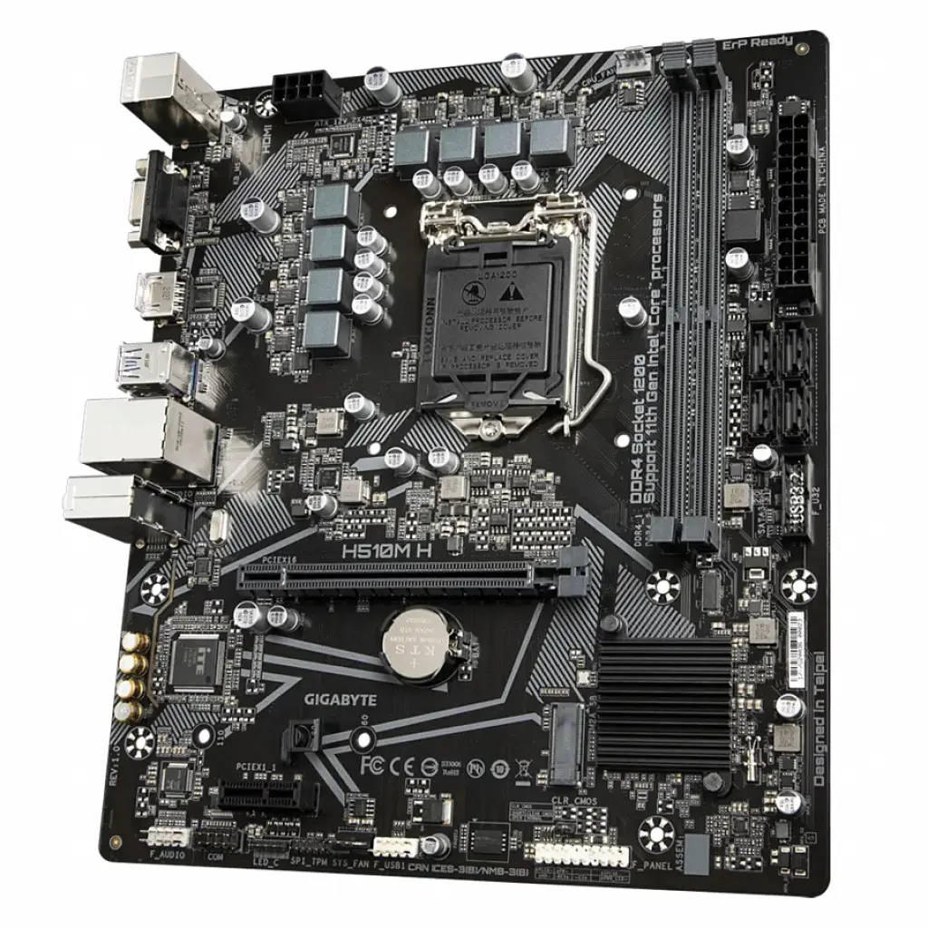 Материнська плата Gigabyte H510M H (H510M H) (Socket 1200, Intel H510, Micro-ATX) Б/в - фото 2