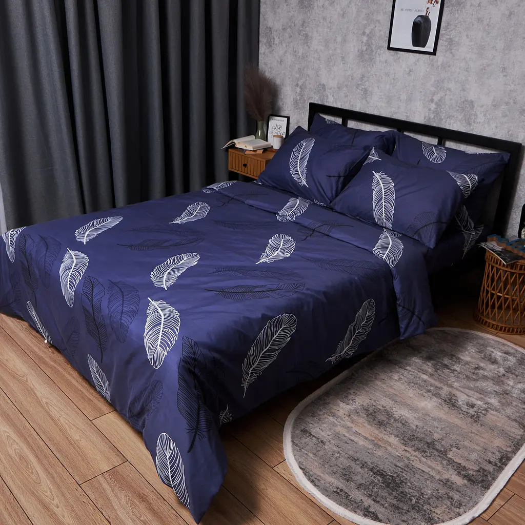 Підковдра Moon&Star Мікросатин Premium Night Feathers Двоспальна 175x210 см - фото 1