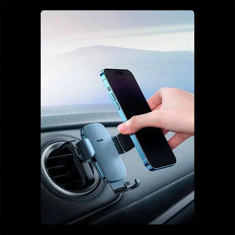 Тримач Baseus Metal Age II Gravity Car Mount (Round Air Vent Version) (SUJS030001) - фото 9