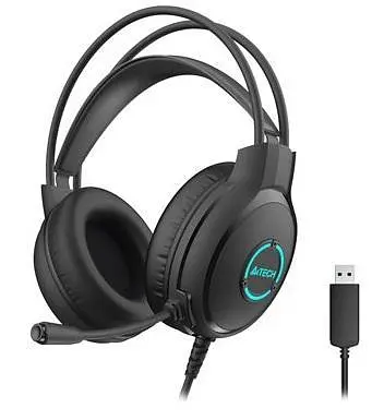 Навушники A4Tech Fstyler FH300U чорний, мікрофон, USB, накладні, кабель 2.0 м - фото 2