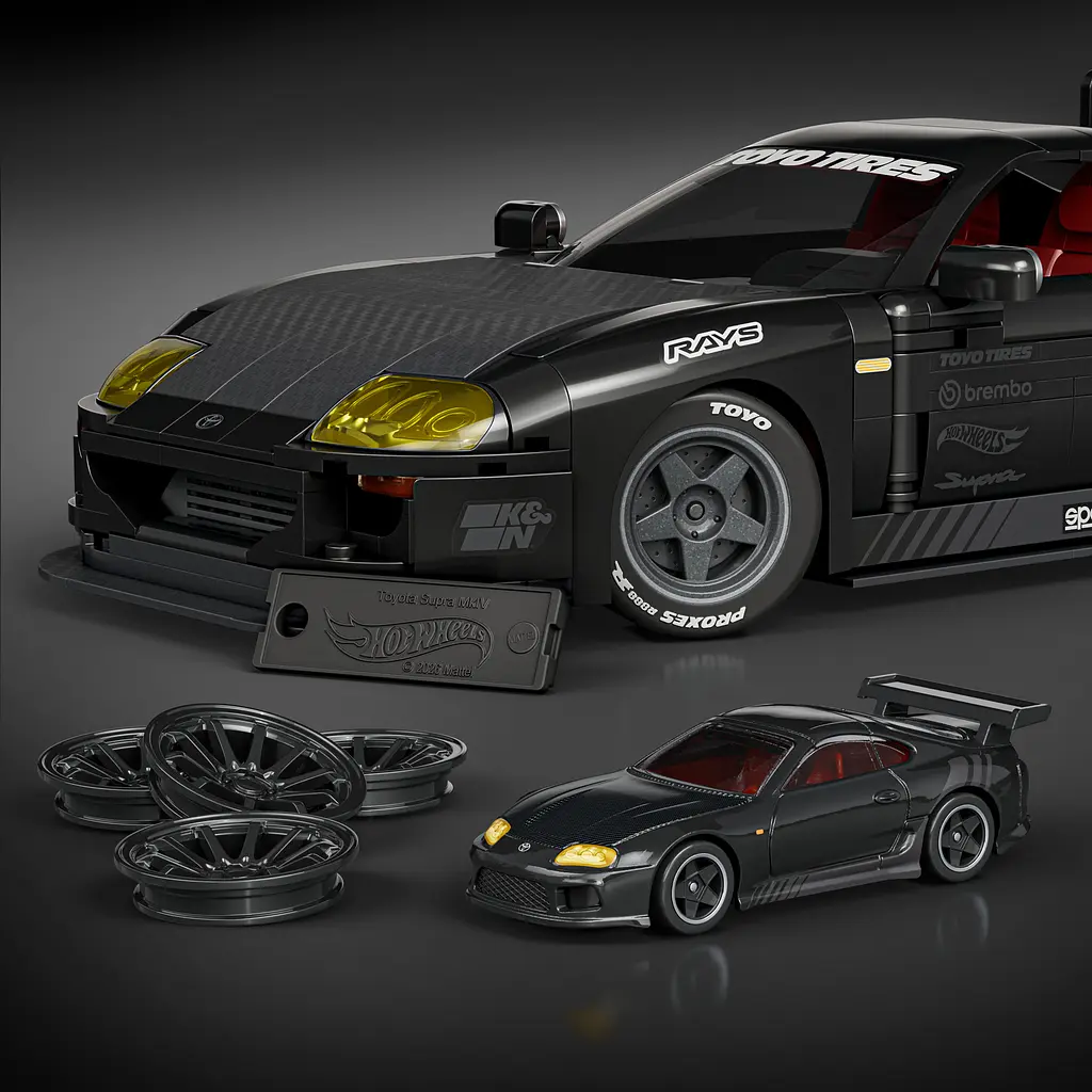 Колекційна машинка-конструктор Mattel Brick Shop Elite Toyota Supra '94 MKIV (JKG40) - фото 3