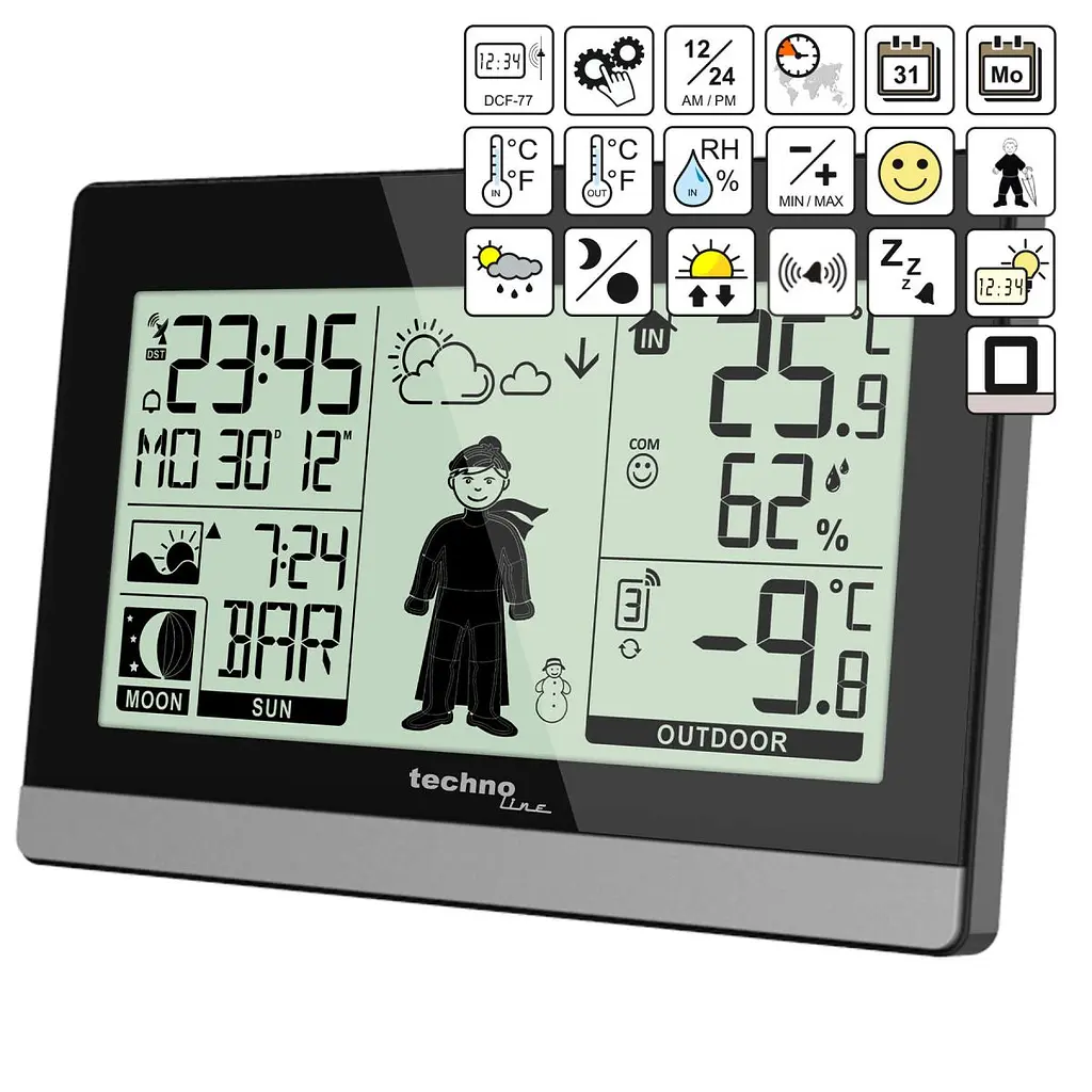 Метеостанція Technoline WS9612 Black (WS9612) - фото 3