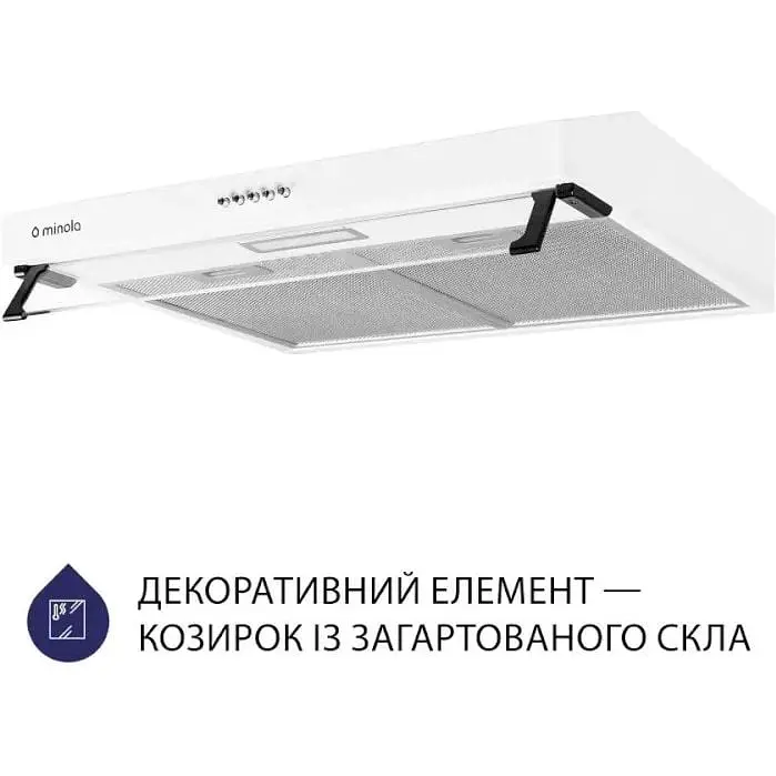 Витяжка пласка Minola HPL 617 WH - фото 3