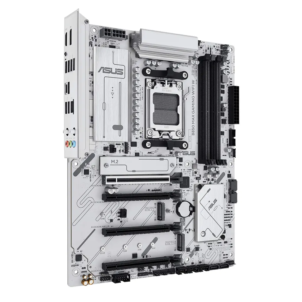 Материнская плата B850 MAX GAMING WIFI W sAM5 B850 4xDDR5 M.2 HDMI DP Wi-Fi BT ATX белый Asus teh0018993 - фото 3