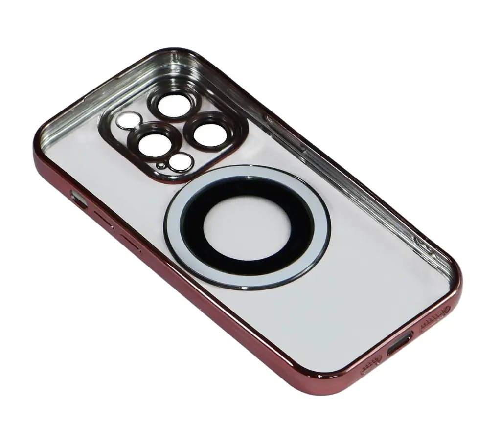 Магнитный чехол XON PhoneCase Magnetic для iPhone 14 Pro (PCMC1114300P 8192) Розовый/Прозрачный - фото 2