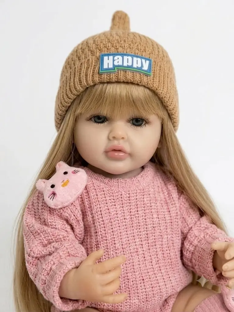 Реалістична Кукла Реборн 55 см повністю вінілова Doll Reborn Baby К0100306 - фото 2