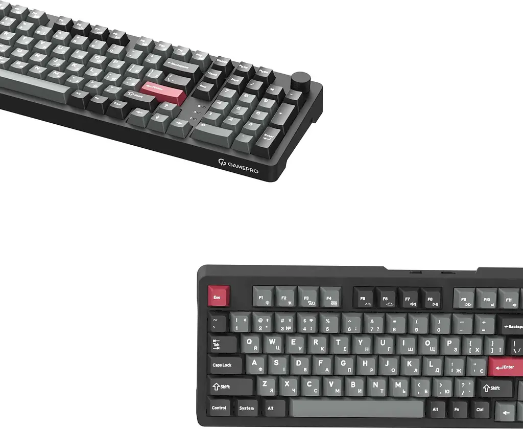 Клавіатура бездротова GamePro Asgard Drakkar Keychron Super Red Switch Black (MK305BK) - фото 4