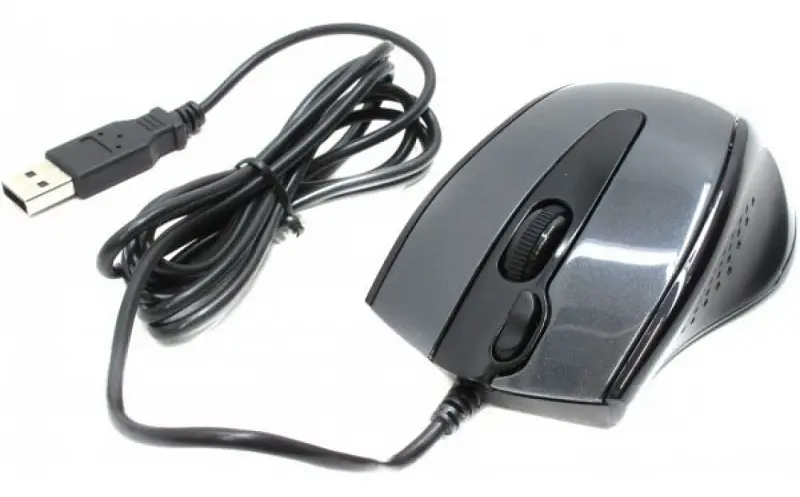 Мышь A4Tech N-500F-1 Glossy Grey - фото 2