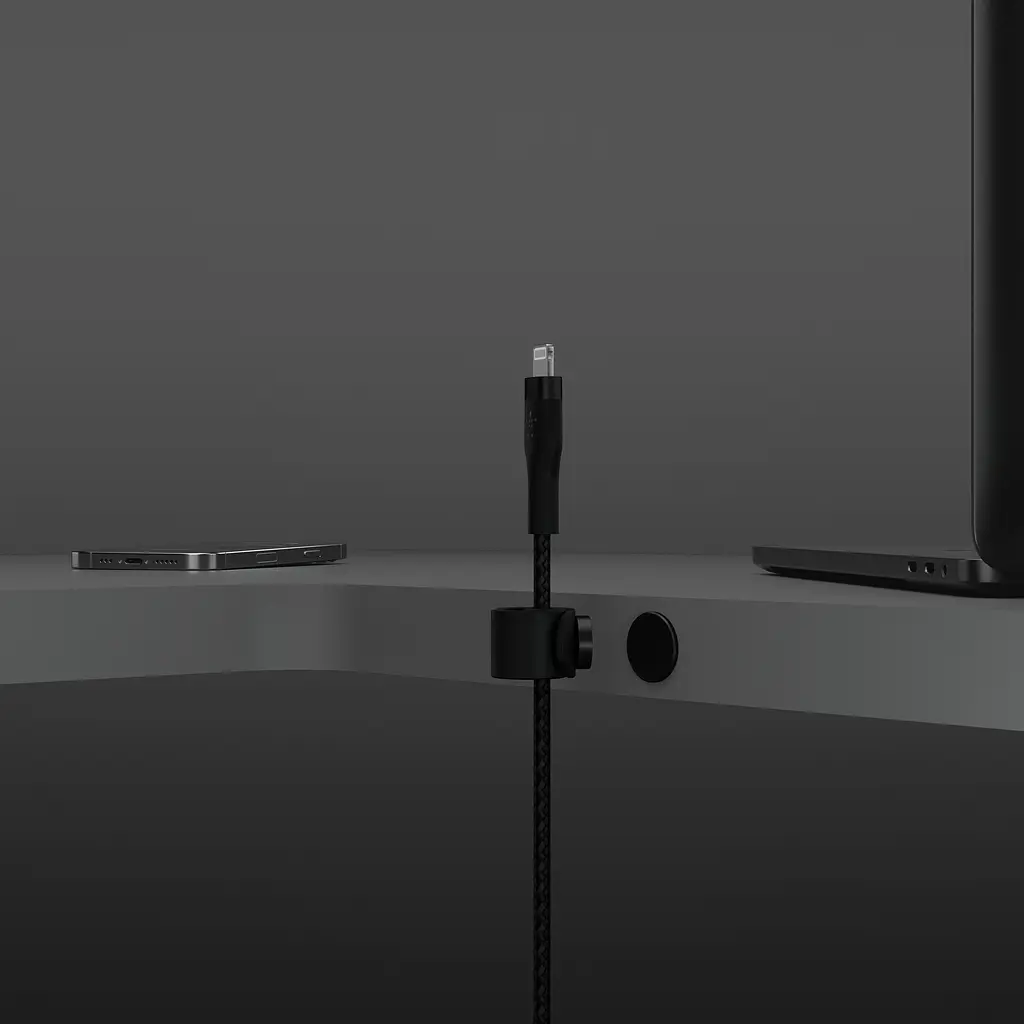 Кабель Belkin USB-C > Lightning заряджання/синхронізації 1м, Type-C, плетений, силіконовий, з ремінц teh0013623 - фото 5