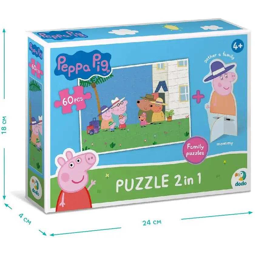 Пазл DoDo Peppa Pig На відпочинку, з фігуркою, 60 елементів, (200121) - фото 5