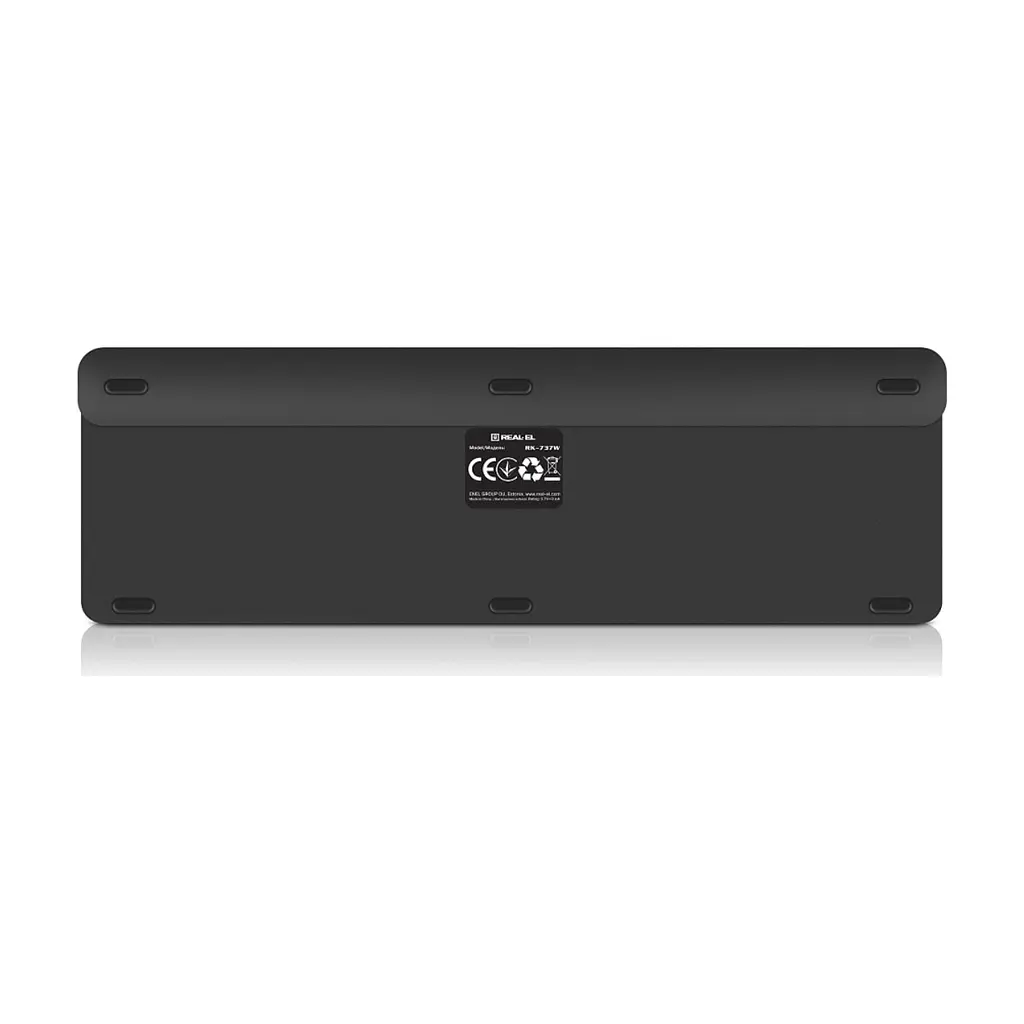 Клавіатура REAL-EL RK-737W Wireless/Bluetooth Black/Grey (EL123100060) - фото 9