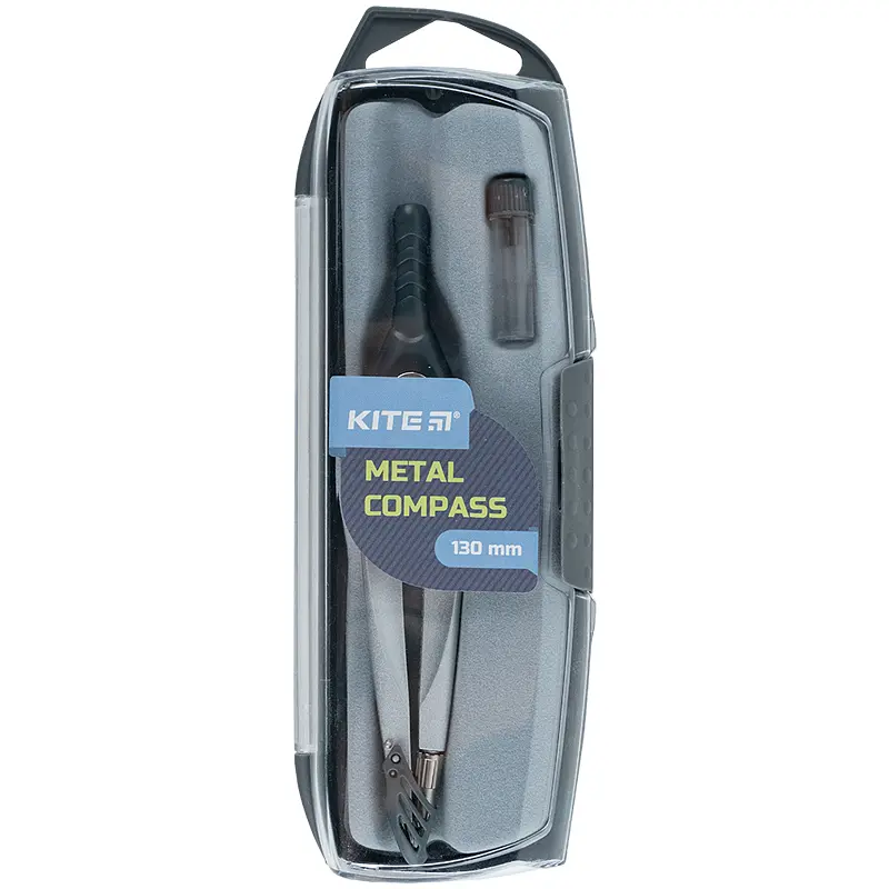 Циркуль металевий + грифель Kite Pastelini сірий 130 мм (K24-413-03) - фото 2