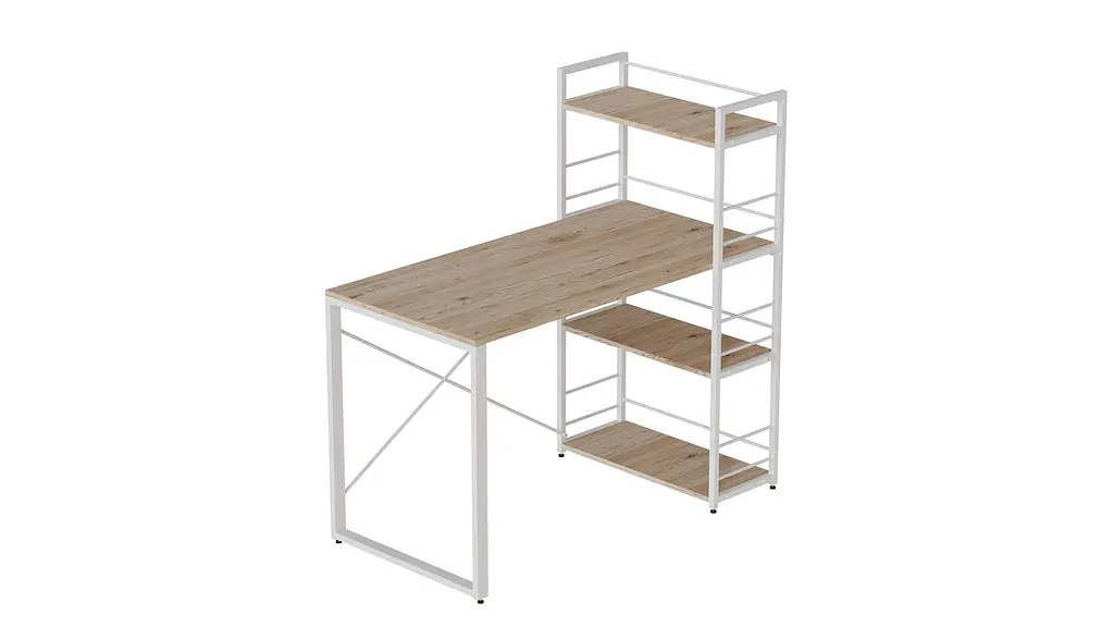 Письмовий стіл Ferrum-decor Серії Конект з етажеркою 75x120x60 білий ДСП Дуб Сан-Марино 16мм (FRD-104226) - фото 6