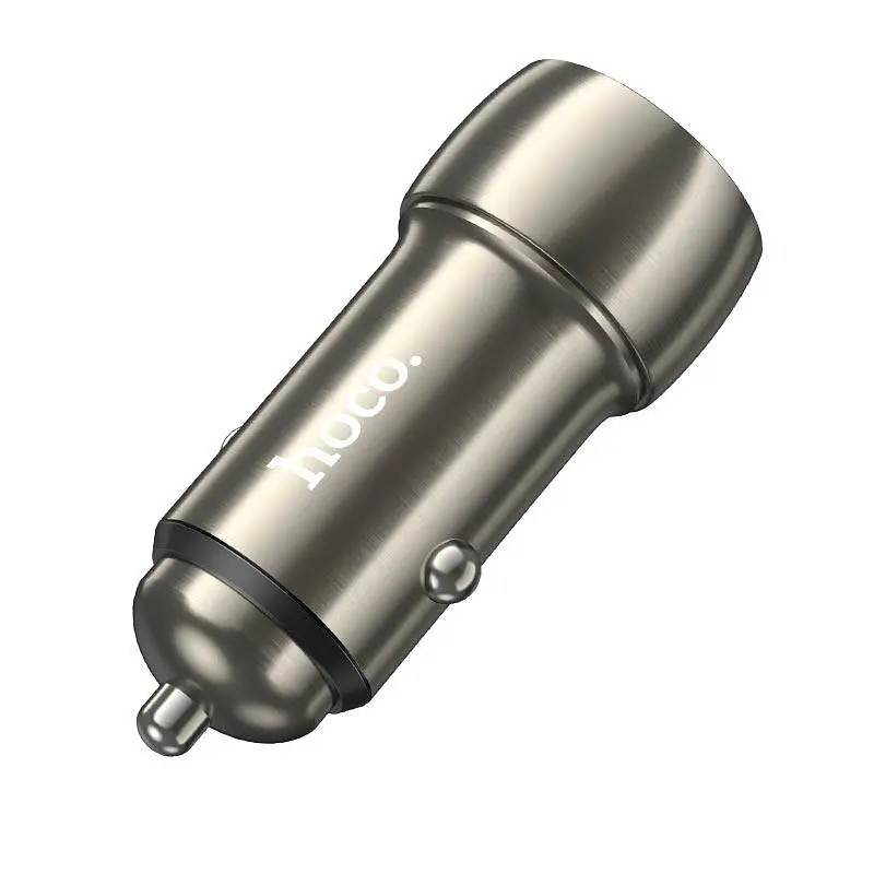 Адаптер автомобильный Tough dual port car charger Z48 2*Type-C 40W коричневый - фото 7