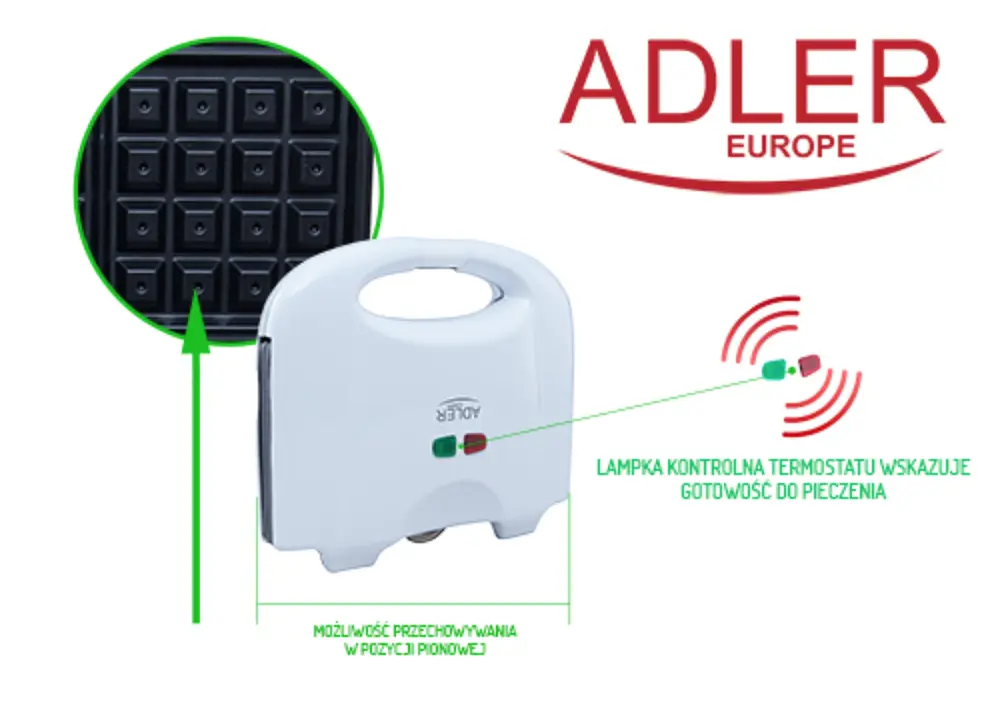 Вафельниця Adler AD 311 700 Вт - фото 6