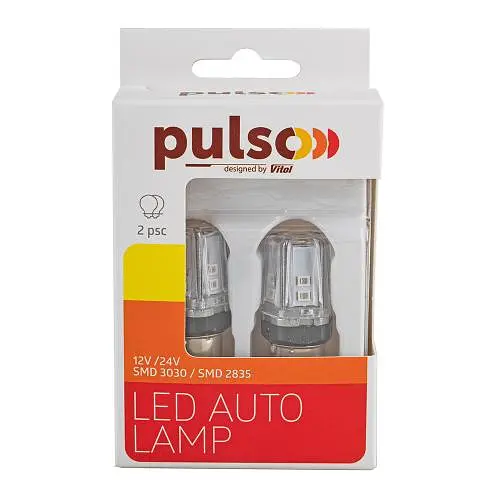 Лампа PULSO/габаритні/LED 1157/BAY15d/12SMD-2835/9-36v/120/50lm