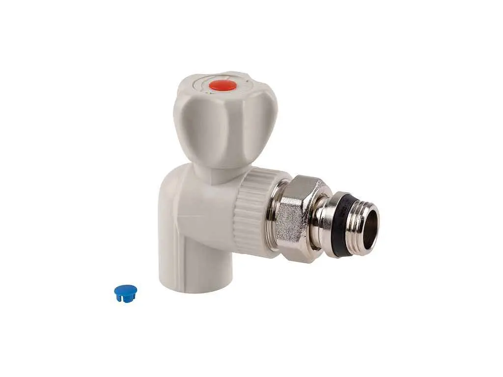 Кран PPR радіат. Кутовий Thermo Alliance 1/2" 20мм 20х1/2"З для радіаторів (DSW431)