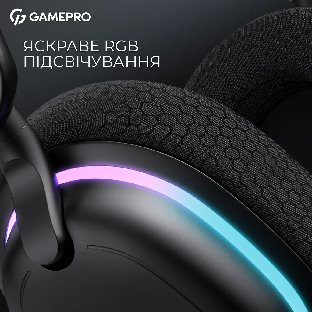 Навушники GamePro Asgard Bragi 7.1 RGB Tri-Mod Black бездротові (HSW250B) - фото 14