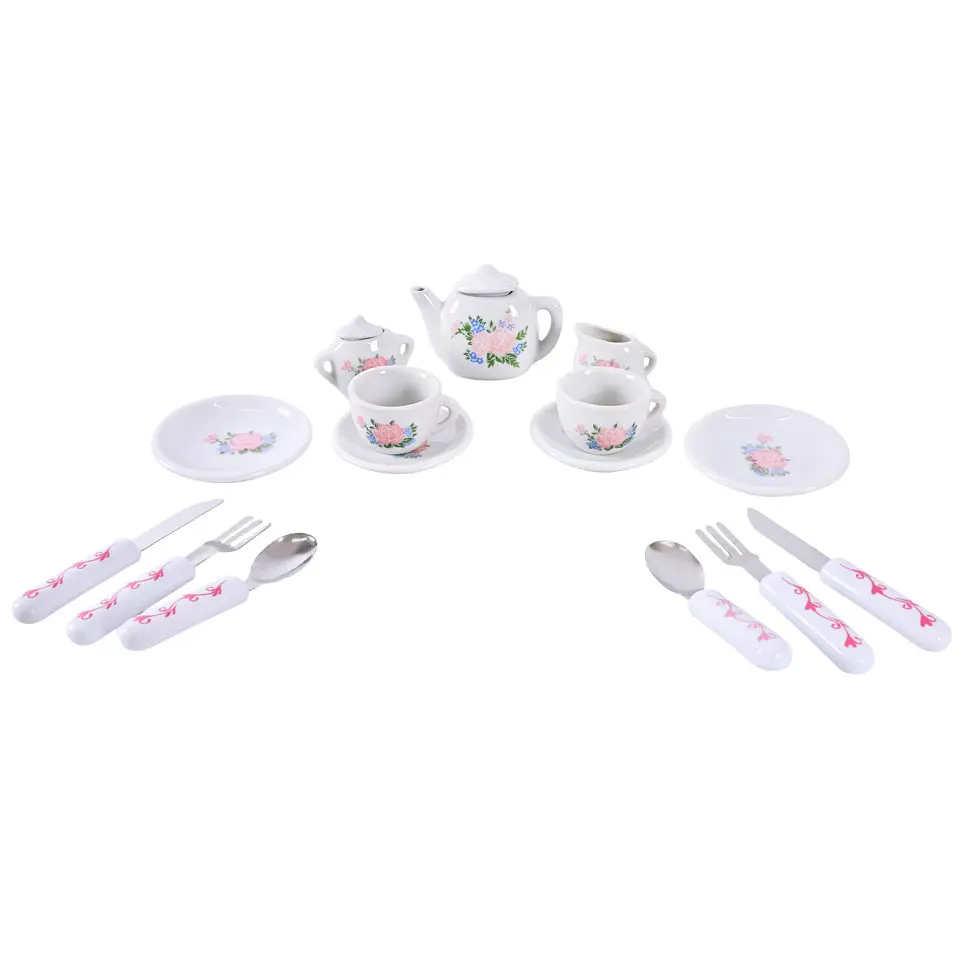 Дитячий набір посуду Bambi Tea set 868-E6-2 порцеляна, 17 предметів - фото 2