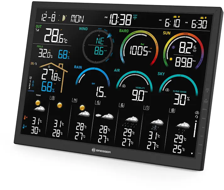 Метеостанція Bresser 4CAST 18,5" WiFi Weather Station 8-in-1 (15197) - фото 5