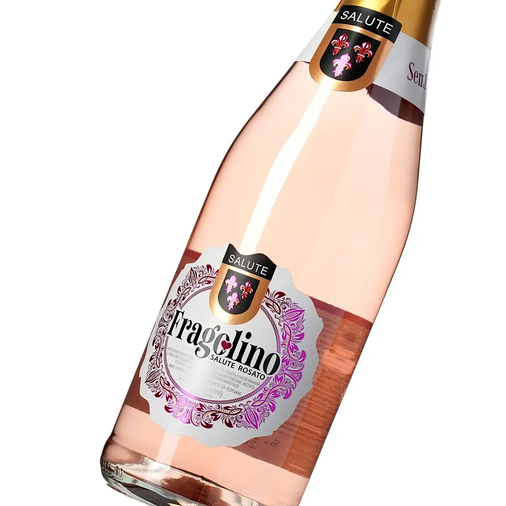 Напій винний Salute Fragolino Rosato слабоалкогольний газований напівсолодкий рожевий 6-6.9% 0.75 л - фото 5