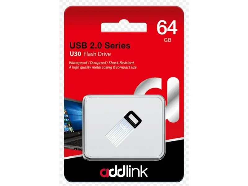 USB флеш накопичувач Addlink U30 64 GB Silver (AD64GBU30S2) - фото 2