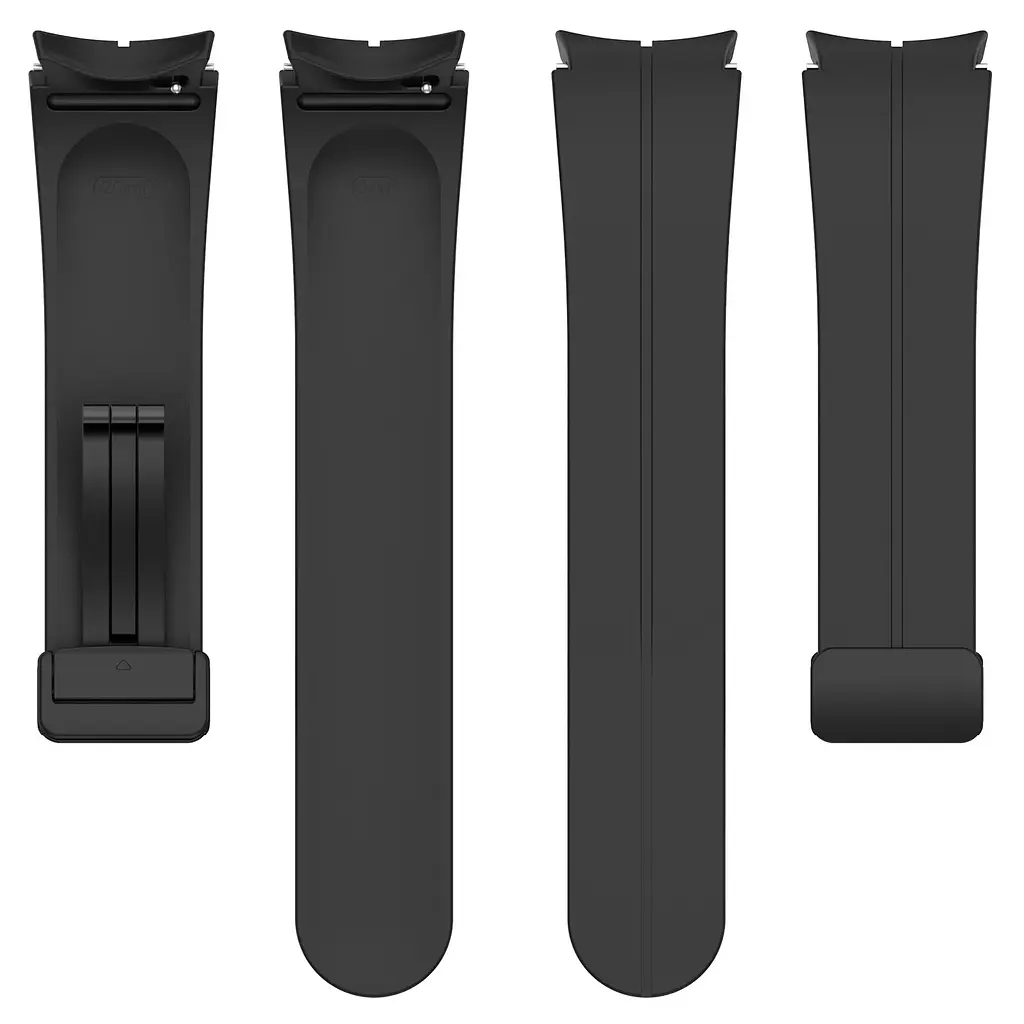Браслет Cls-black для Samsung Galaxy Watch 4 - черный ширина крепления 20мм силикон Watchbands (W34-4WB21134651) - фото 4