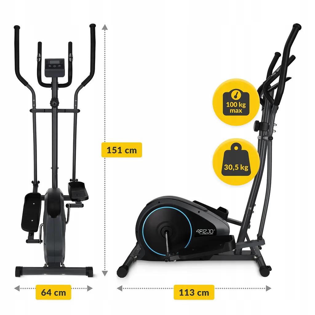 Орбитрек магнитный 4FIZJO Evo+ Black/Blue (P-5905973401661) - фото 9