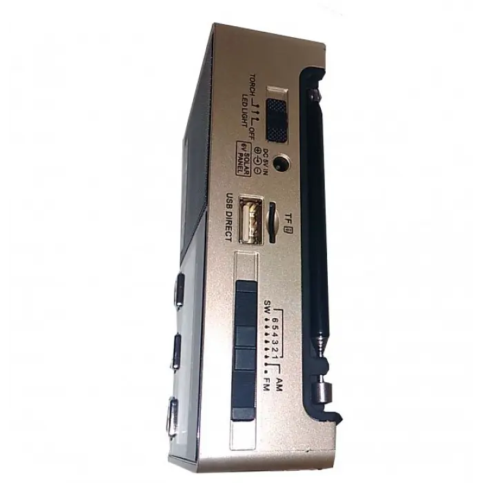Радіо приймач на акумуляторі колонка з радіо та ліхтариком FM USB MicroSD Golon RX-8866 - фото 2