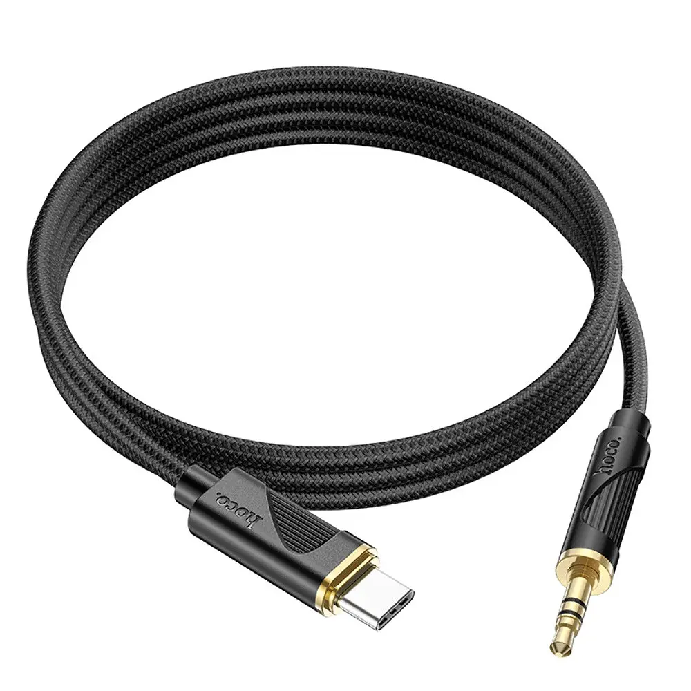 AUX кабель Hoco UPA30 Type-C to Jack 3.5 1 м чорний - фото 4