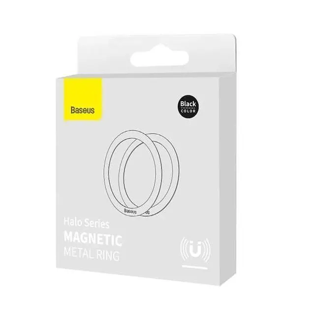 Магнитное кольцо Baseus Halo Series Magnetic Ring (2 Pack) Black (PCCH000001) - фото 2