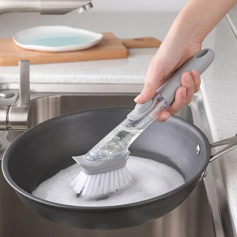 Багатофункціональна щітка Decontamination Wok Brush для миття та чищення з дозатором - фото 6