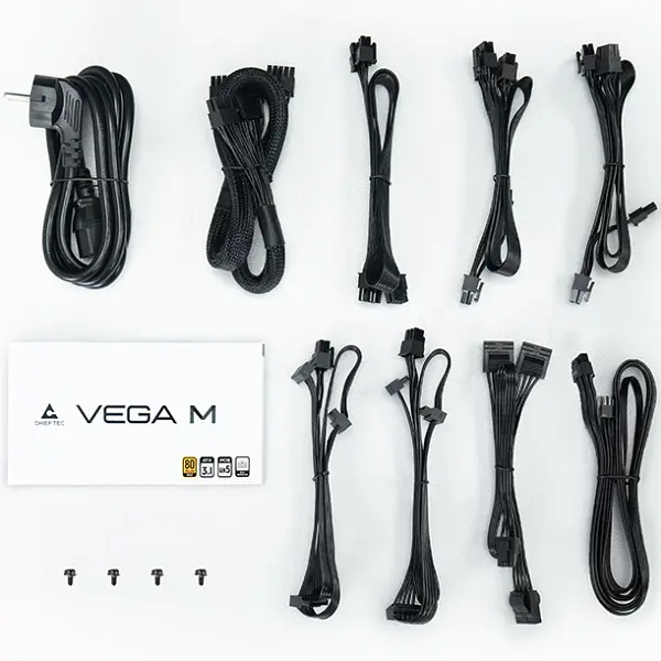 Блок питания Chieftec 1000W VEGA M PPG-1000-C ATX 3.1 135 мм, 80+ Gold, Fully modular, Retail - фото 8