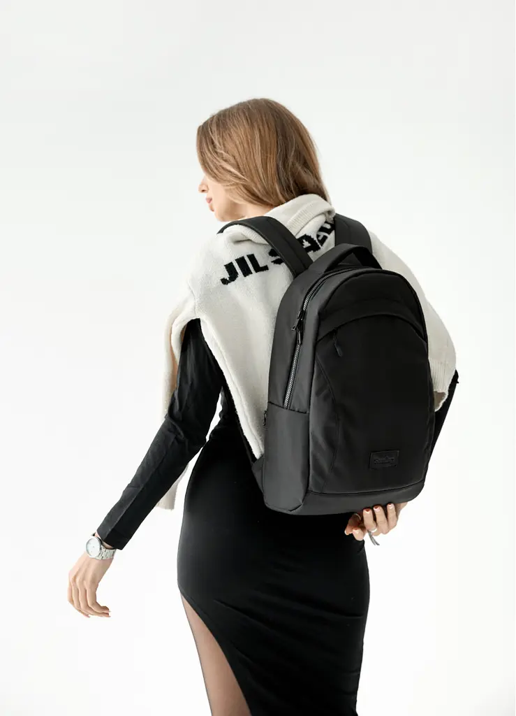 Жіночий рюкзак Sambag Zard LZN чорний тканевий 43 х 27 х 13 см (25000065)