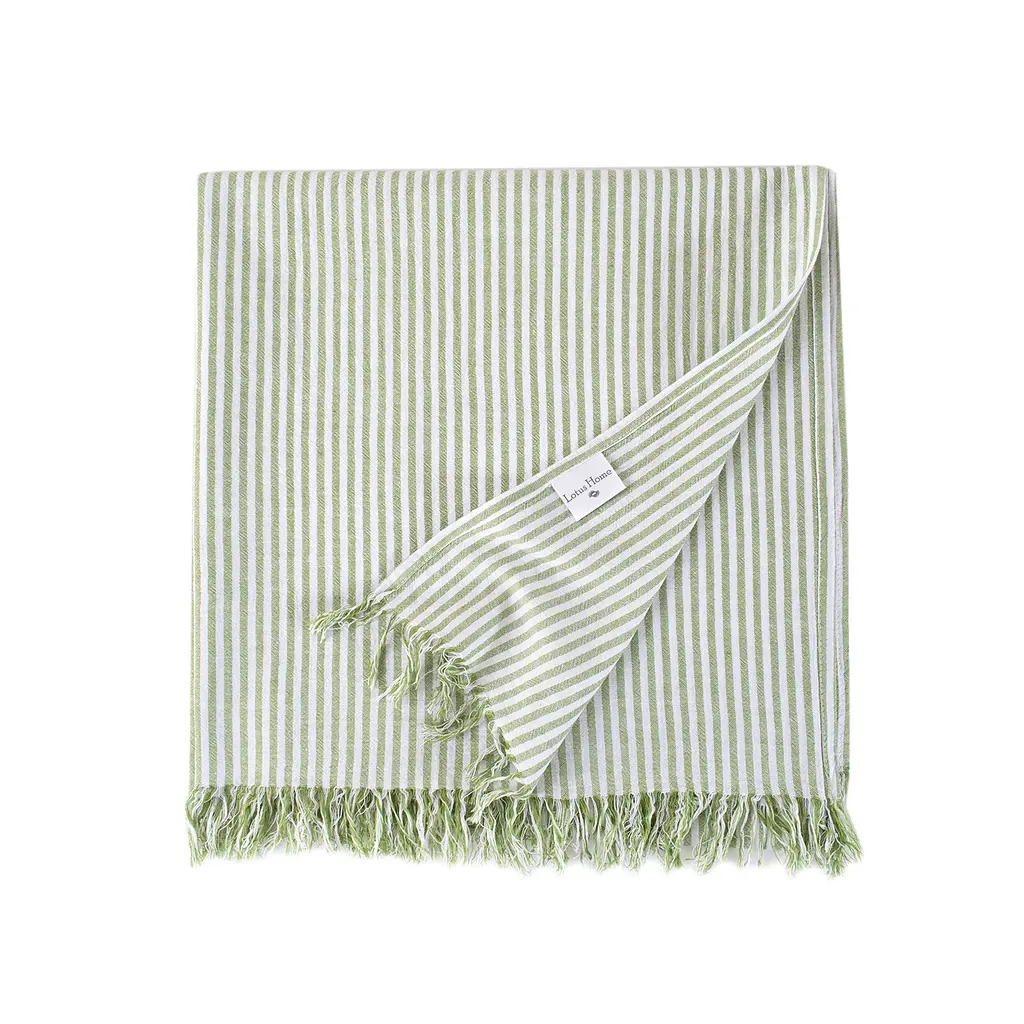 Рушник Lotus Home Pestemal - Argosa stripe 85x175 green зелений - фото 2
