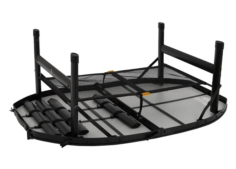 Стіл Bo-Camp Woodbine Oval 100x70 cm Black/Wood look (1404185) - фото 4