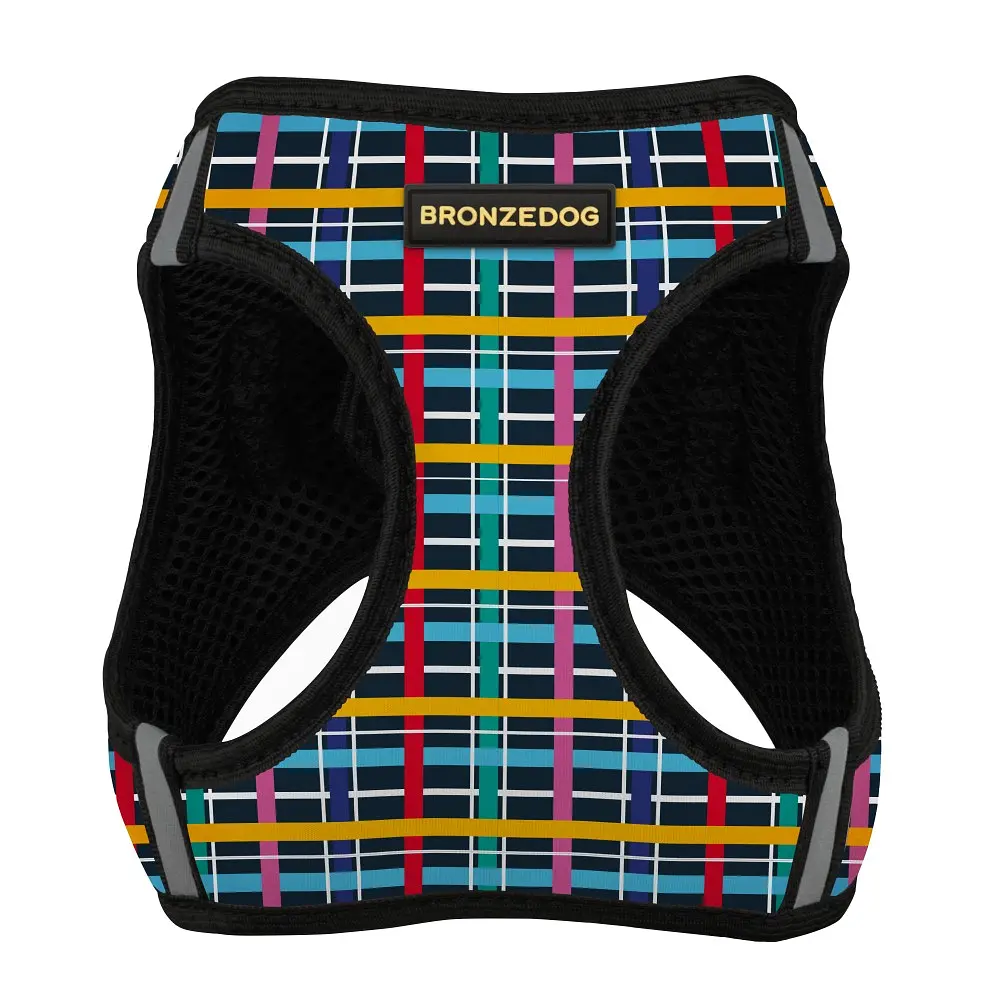 Шлея для собак Bronzedog Sport Vest Клітинка L 26х20х3 см - фото 2