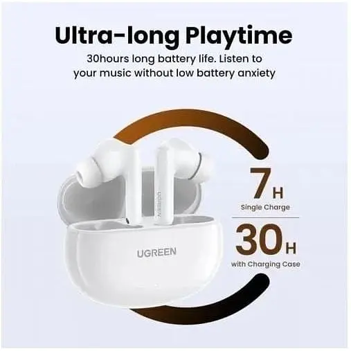 Беспроводные наушники Ugreen WS200 HiTune T6 Hybrid Active Noise-Cancelling Earbuds - фото 6