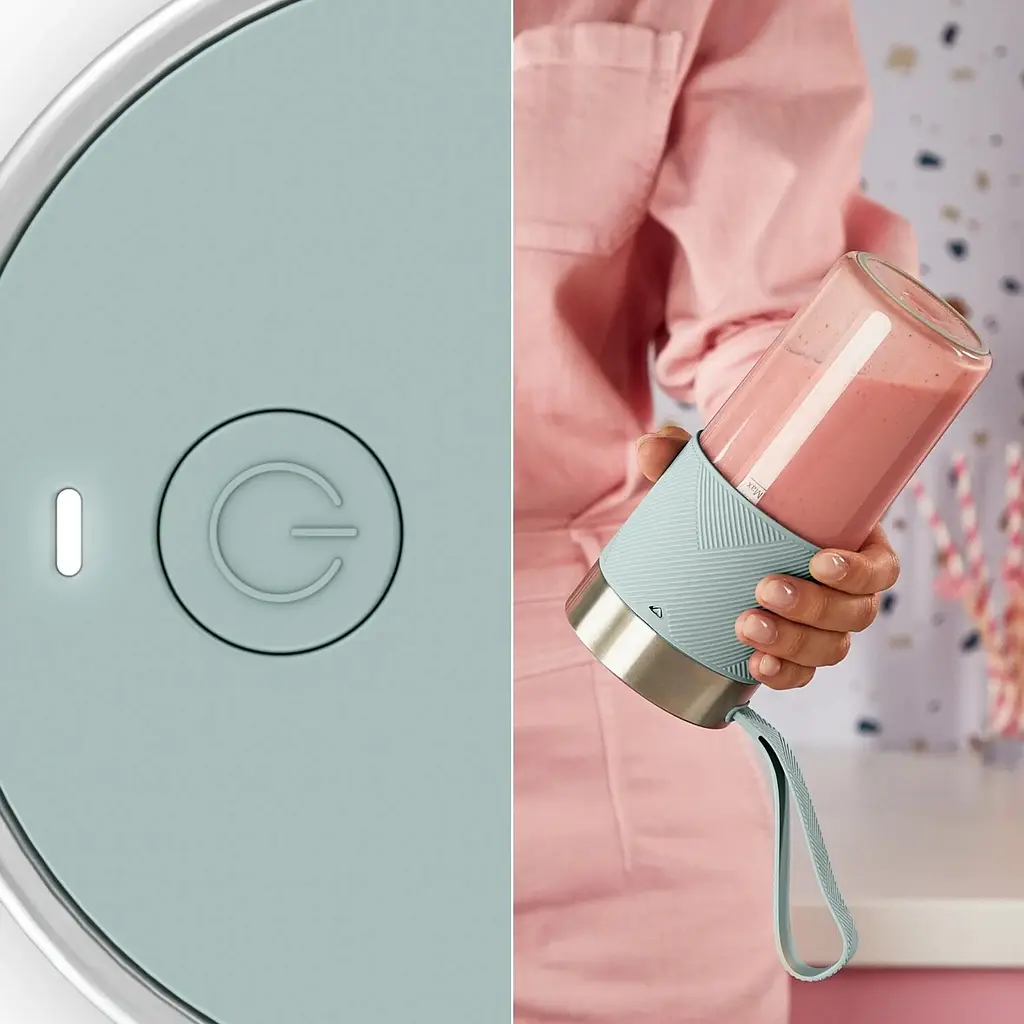 Блендер Tefal Lightmix портативный для смузи чаша-300мл USB тритан зеленый - фото 2