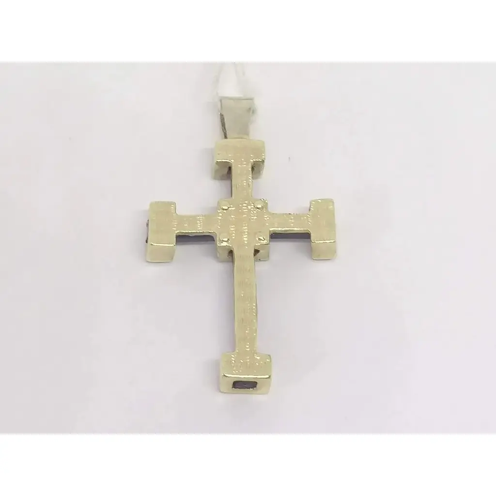 Золотий хрестик Гаразд з каучуком і фіанітами. 3541757Ж - фото 4