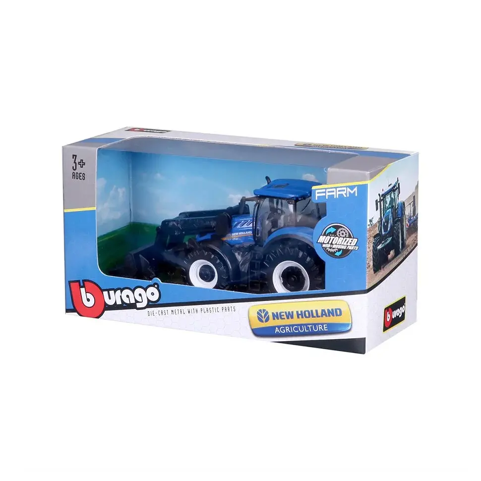 Дитяча іграшка Трактор New Holland T7.315 Bburago 18-31632 з фронтальним навантажувачем - фото 7