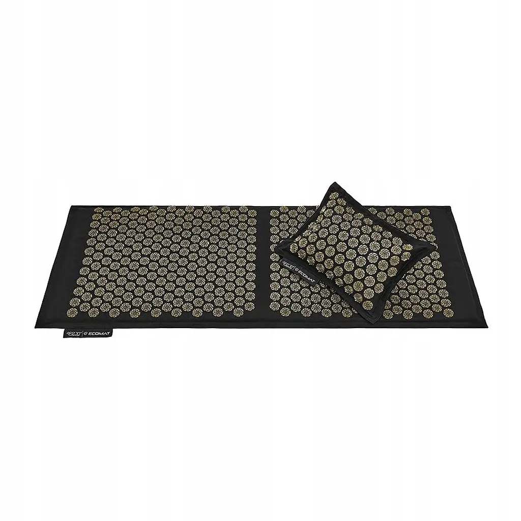 Килимок акупунктурний 4FIZJO Eco Mat Аплікатор Кузнєцова з подушкою 130 x 50 см Black/Gold 4FJ0291 (P-5907739313591) - фото 5