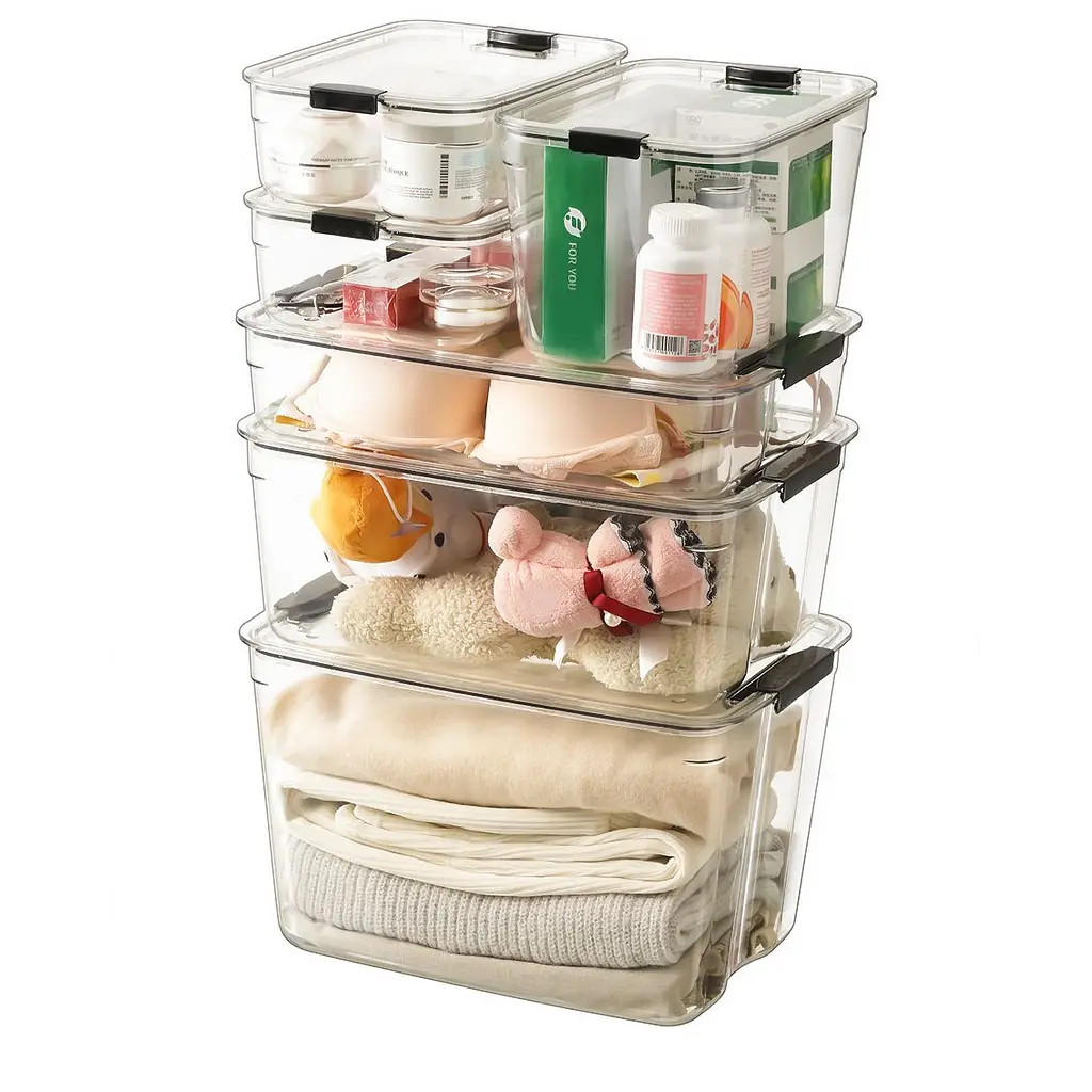 Ящик з кришкою МВМ My Home System 38.5х27х15.5 см прозорий (FH-35 L T) - фото 4