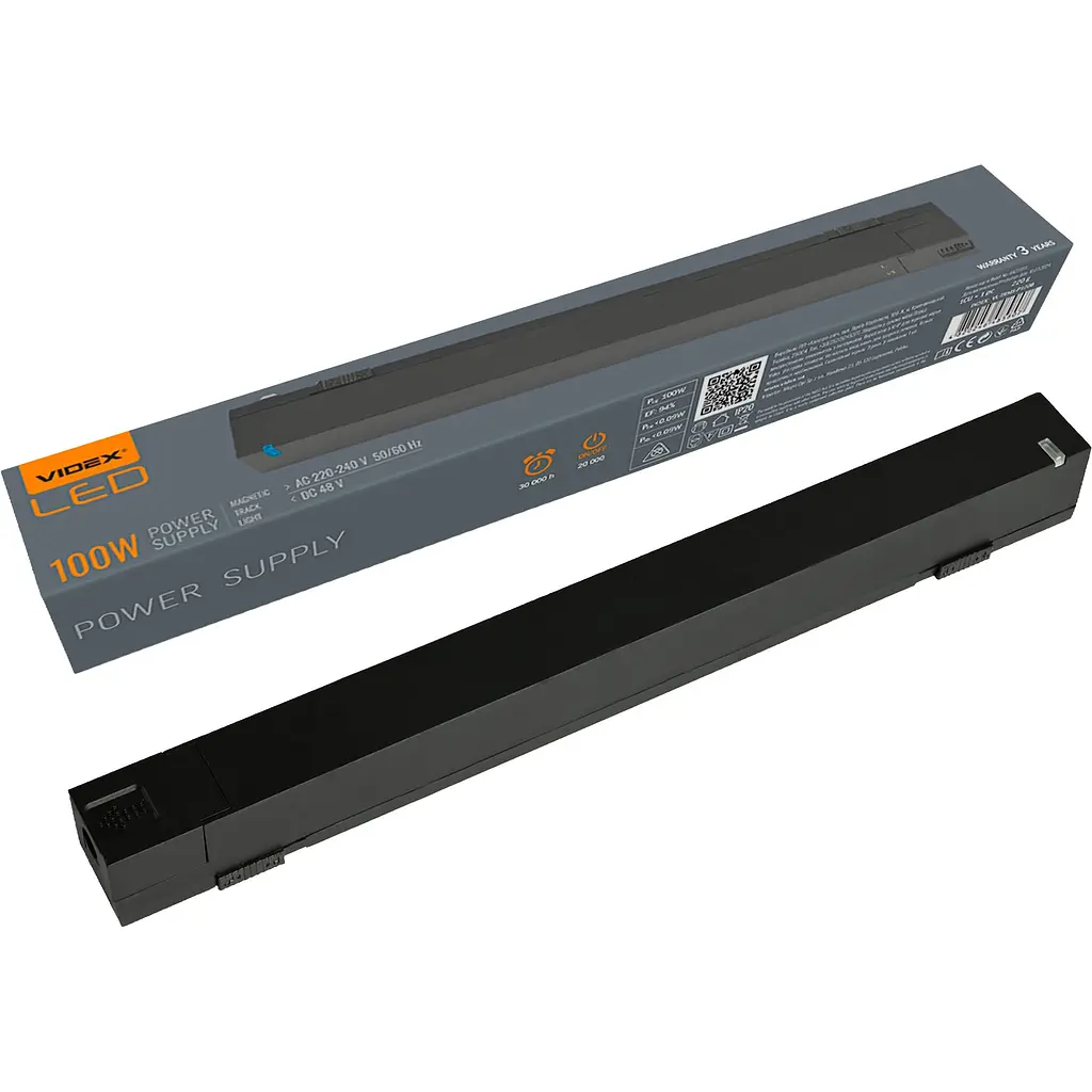 Блок живлення для магнітних трекових систем Videx 100W VL-TRMS-P100B (28017-000)