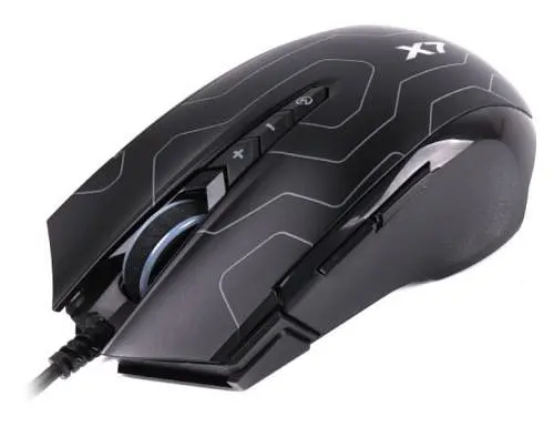 Миша A4Tech X89 Game Oscar Neon mouse Black, Optical, USB, 2400 dpi, Gaming X7, кабель 1,8 м (MAZE) - фото 3