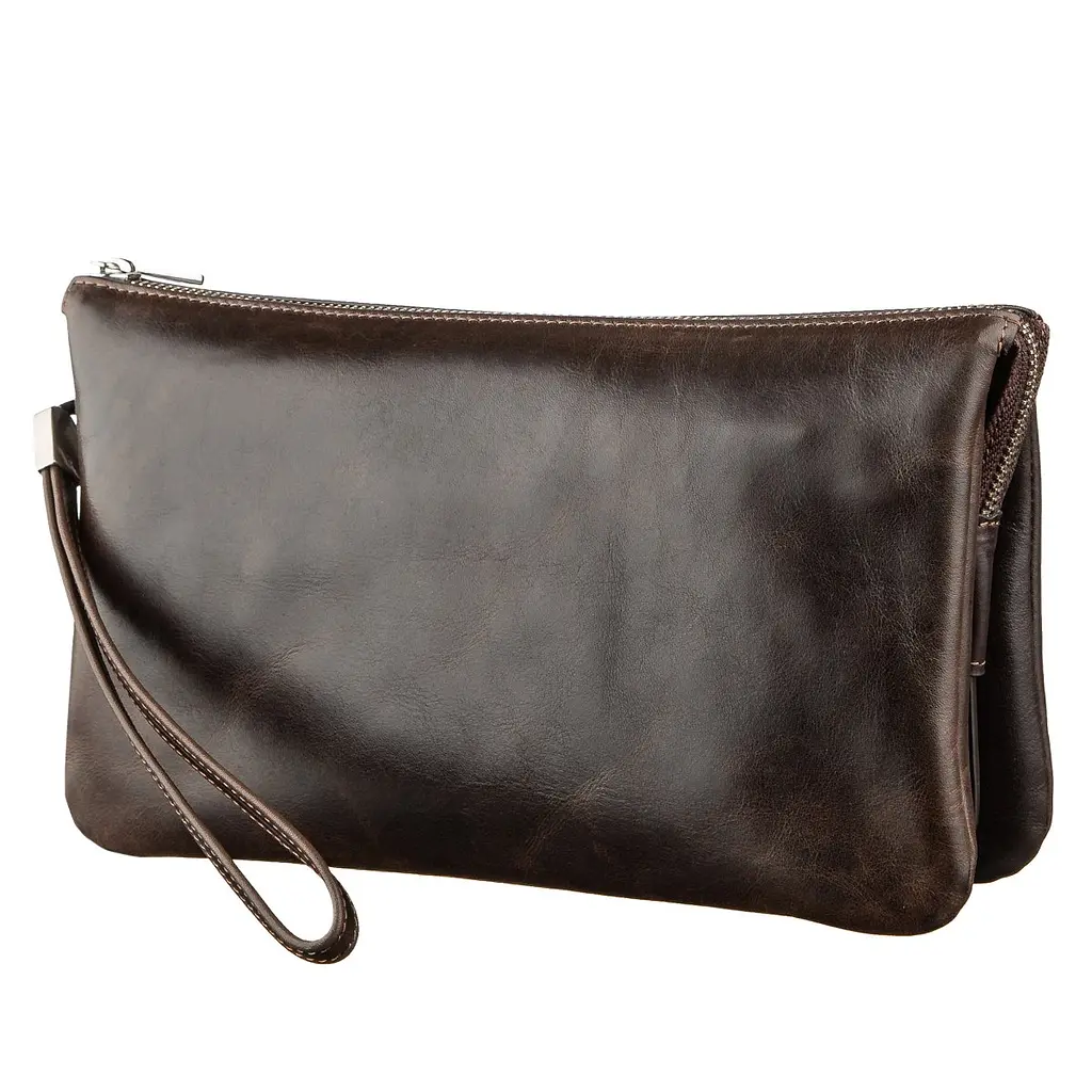 Кожаная барсетка мужская GRANDE PELLE 26х14,5х4 см acs0016114 - фото 2
